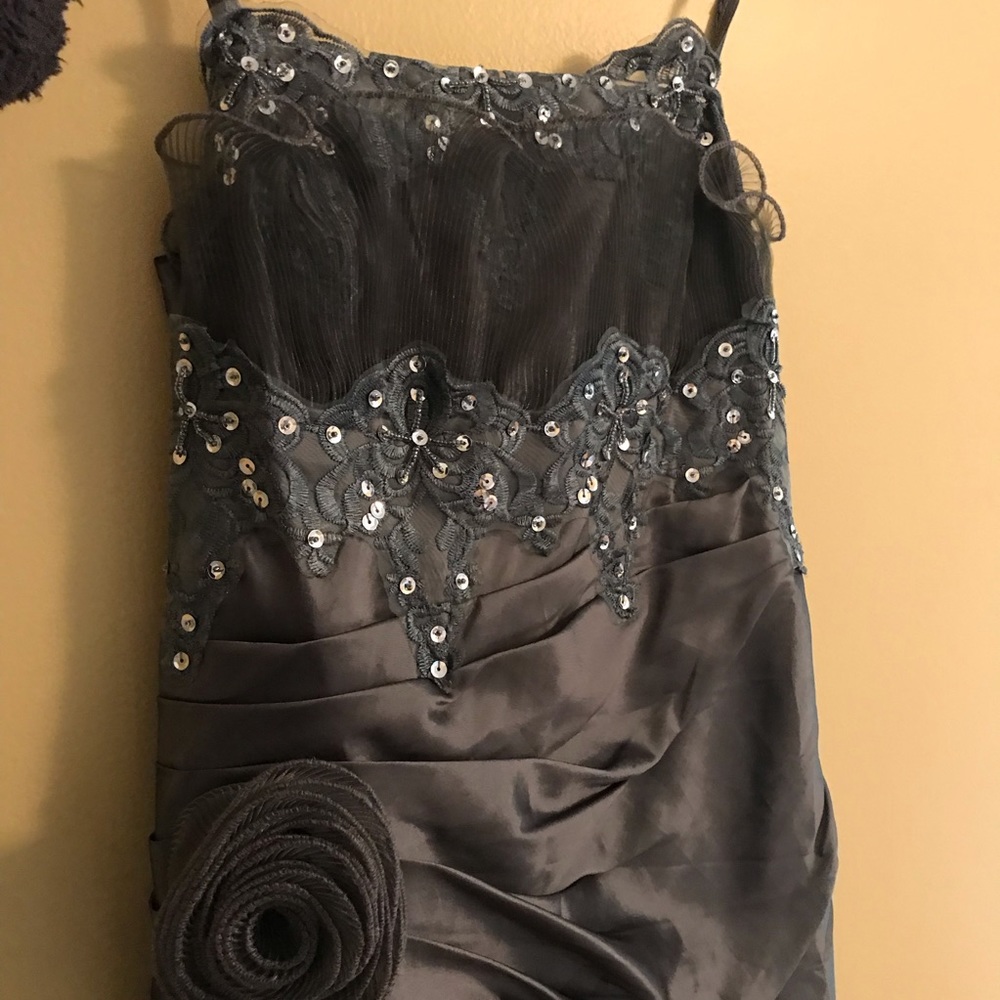 Cherlone Silver Grey Prom Dress size  14/16